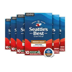 Seattle's Best Coffee Portside Blend Medium Roast K-Cup Pods / 6 Boxes of 10 (60 Pods Total)