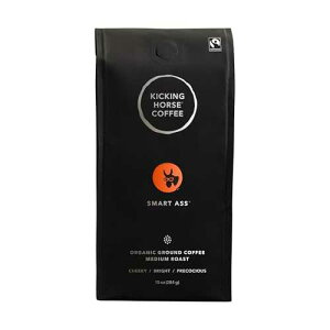 Kicking Horse Coffee, Smart Ass, Medium Roast, Ground,Certified Organic, Fairtrade, Kosher Coffee, 10 Ounce (Pack of 1)