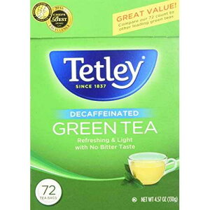 Tetley Green Tea, Decaffeinated a?' 72 bags, 4.57 oz box Tetley Green Tea, Decaffeinated 72 bags, 4.57 oz box