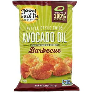 Good Health �A�{�J�h �I�C���P�g�� �X�^�C�� �o�[�x�L���[�`�b�v�X 5 �I���X �o�b�O(3��) Good Health Avocado Oil Kettle Style Barbecue Chips 5 oz. Bag (3 Bags)
