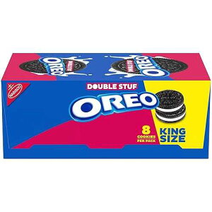 OREO Double Stuf Chocolate Sandwich Cookies, King Size, 10 Snack Packs (8 Cookies Per Pack)