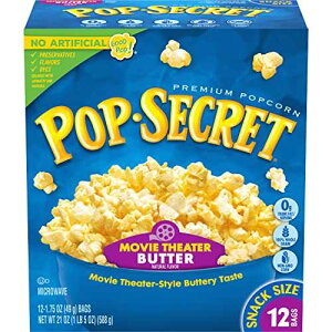 Pop Secret dqW|bvR[Afكo^[A1.75 IX̃XibNobOA(12 pbN) Pop Secret Microwave Popcorn, Movie Theater Butter Flavor, 1.75 Oz Snack Bags, (Pack of 12)