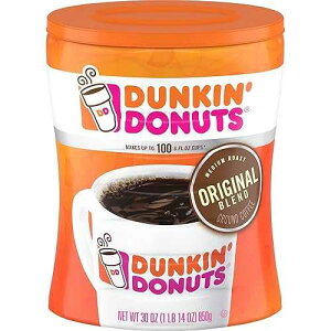 Dunkin' Donuts Original Blend Ground Canister Coffee, Medium Roast, Case Of 4, 30 Oz Per Canister