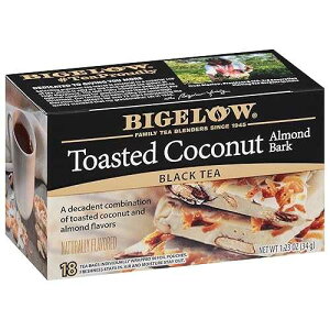 Bigelow Tea Toasted Coconut Almond Bark Black Tea, Caffeinated Tea with Coconut and Almond, 18 Count Box (Pack of 6), 108 Total Tea Bags