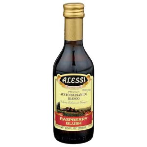 Alessi Foods White Balsamic Raspberry Blush Vinegar, 8.5 oz, Red