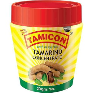 Tamicon Tamarind Concentrate / Sweet & Sour Tamarind Paste / Authentic South Indian Style Flavor / Perfect for Curries, Sauces, Dips & Soups / 7.05 Oz/200gm