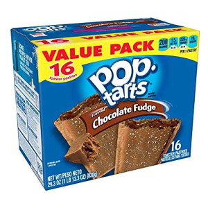 Pop-Tarts Breakfast Toaster Pastries, Frosted Chocolate Fudge Flavored, Value Pack, 29.3 oz (16 Count)(Pack of 8)