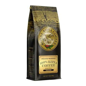 ROYAL KONA COFFEE Ground - 100% Hawaiian Kona Private Reserve Coffee Medium Roast, 7 oz ROYAL KONA COFFEE FOR ROYALTY ROYAL KONA COFFEE Ground - 100% Hawaiian Kona Private Reserve Coffee Medium Roast, 7 oz