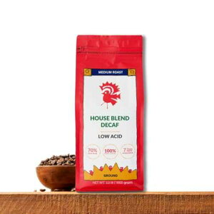 Puroast Low Acid Coffee Decaf / Decaf House Blend Ground / Medium Roast / High Antioxidants & High pH / No Bitter Aftertaste / Reduced Heartburn & GERD / Suitable for Cold Brew - 2.2 LB Puroast Coffee Puroast Low