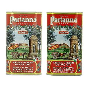 Partanna Extra Virgin Olive Oil 1 Liter (34-ounce) Can (Pack of 2)