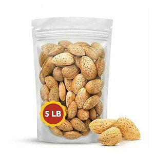 Jumbo California Almonds In Shell - 5 lbs (80oz) Premium Quality Kosher Raw Almonds By We Got Nuts - Natural & Healthy Rich Flavor Snack - Whole,& Unsalted - Jumbo California Almonds In Shell 5 lbs (80oz) Premiu