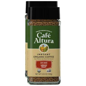 Cafe Altura Freeze Dried Instant Organic Coffee, 3.53 oz Jar (Pack Of 2)