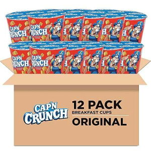 Cap'N Crunch Breakfast Cereal, Original, 1.51oz Individual Cups (12 Pack)