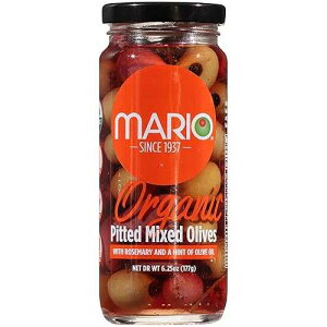 Mario Camacho Greek Organic Kalamata and Green Olives Pitted with Rosemary and Olive Oil, 6.25 Ounce