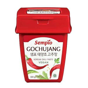 SEMPIO Vegan Gochujang - Mild Heat - Korean Red Chili Pepper Paste, Spicy, Sweet and Savory Sauce. Traditional Fermented Condiment for Tteokbokki, Bibimbap, Dips and Marinades (1.1lbs / 500g) SEMPIO Vegan Gochujang Mi