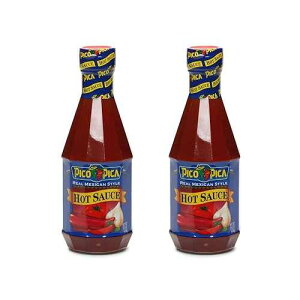 Pico Pica Mexican Hot Sauce 2 Pack - HOT - 15.5 Oz (2 Large Plastic Bottles)