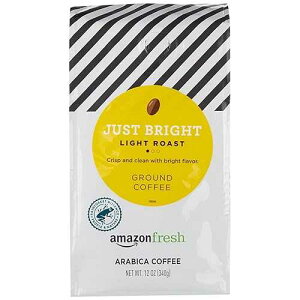 Amazon Fresh Just Bright Ground Coffee, Light Roast, 12 Ounce (Pack of 3)