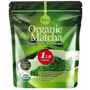 Organic Matcha Green Tea Powder (1 Lb) - 100% Pure Matcha for Smoothies Latte and Baking - Easy to Mix - Kosher Pareve uVernal Organic Matcha Green Tea Powder (1 Lb) - 100% Pure Matcha for Smoothies Latte and B