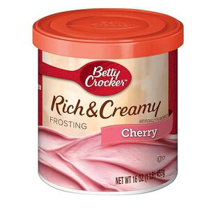 Betty Crocker Rich and Creamy Cherry Frosting, Gluten Free, 16 oz (Pack of 8)