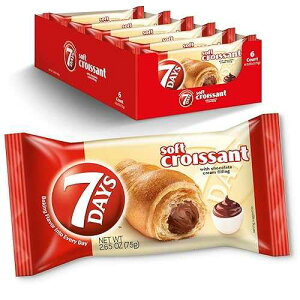 7Days Soft Croissant, Chocolate Croissant, Breakfast Pastry, Individually Wrapped On The Go Snack, Non-GMO (Pack of 6) 7 Days 7Days Soft Croissant, Chocolate Croissant, Breakfast Pastry, Individually Wrapped On The G