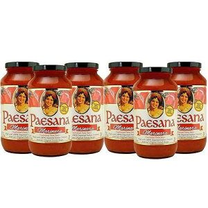 Paesana Traditional Marinara Pasta Sauce - Gluten Free, Vegan Friendly and made with 100% Imported Italian Tomatoes - Packed in the USA, 25 oz (6 Pack) Paesana Traditional Marinara Pasta Sauce Gluten Free, Vegan Fri