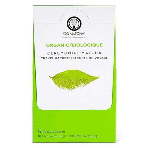 DoMatcha - Ceremonial Green Tea Matcha Powder, Travel Friendly, Natural Source of Antioxidants, Caffeine, and L-Theanine, Promotes Focus and Relaxation, Kosher, 24 Packets