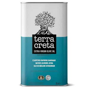 Terra Creta, 100% Koroneiki Variety, Estate Greek Extra Virgin Olive Oil, 3 Ltr (101 Fl.oz) Tin