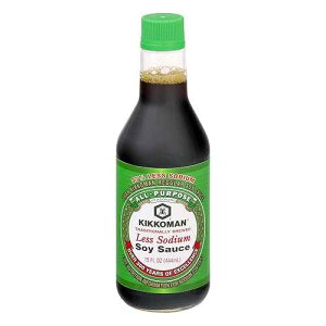 LbR[} VR傤 15IX Kikkoman Naturally Brewed Less Sodium Soy Sauce 15 oz