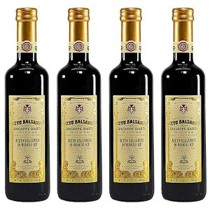 Giusti Balsamic Vinegar of Modena IGP - Authentic Italian Aceto Balsamico di Modena IGP, Made in Italy, Perfect for Marinades, Vinaigrettes & Sauces - 16.9 fl oz (500 ml) - Pack of 4 Giusti Balsamic Vinegar of Mo