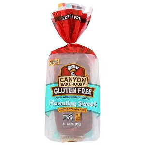 Canyon Bakehouse Hawaiian Sweet Gluten Free Bread, Whole Grain Sandwich Bread, Fresh, 15 oz Loaf