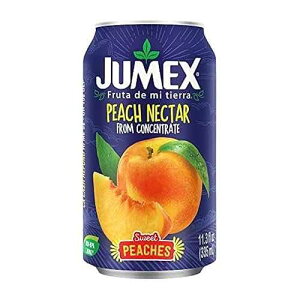 Jumex Peach Juice Nectar - Peach Nectar Made with Fresh Fruit Puree - Fruit Juice Concentrate for Smoothie Mix, Cocktail Mixers & Kids Drinks & Beverages - 11.3oz, 1 Pack Canned Drink