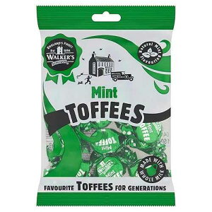 Walkers Nonsuch British Mint Toffee Candy 5.29 Oz (150g) - Natural Mint Flavor, Whole Milk Toffee, Individually Wrapped Chewy Candy Pack, Classic English Sweets, Imported UK Walkers' Nonsuch Walkers Nonsuch British Mi