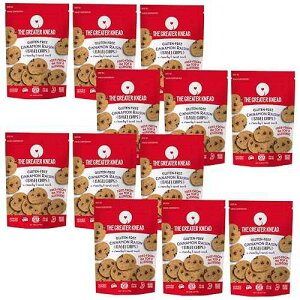 Greater Knead Gluten Free Bagel Chips - Cinnamon Raisin, Vegan, non-GMO, Free of Wheat, Nuts, Soy, Peanuts, Tree Nuts (12 Bags) The Greater Knead Greater Knead Gluten Free Bagel Chips - Cinnamon Raisin, Vegan,