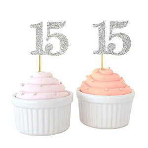 Darling Souvenir, Quinceanera 15th Birthday Cupcake Toppers, Dessert Decorations - Pack Of 20