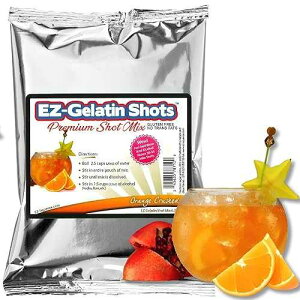 Orange Crushed Jello Shot Mix 6.78 oz - Premium Gluten-Free Jello Mix for Tasty Jello Shots - Easy to Make EZ Gelatin Powder Mix for Jello Shots - Adult New Year and Holiday Party Supplies EZ-SQUEEZE Orange Crushed Je