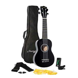 Martin Smith UK-312-BK Ukulele Starter Kit Includes lessons, tuner, strap, spare strings and gig bag. Black