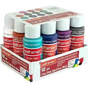 (2�{��) �N���t�g�X�}�[�g �W���G�� �}�b�g�A�N�����G�̋� �o�����[�Z�b�g (Pack of 2) Craftsmart Jewel Matte Acrylic Paint Value Set