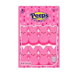 Just Born Easter Peeps, Pink Marshmallow Bunnies - 12 Count, 4.5 Ounce Pack