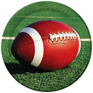 Creative Converting 8 Count Paper Dessert Plates, Gridiron Action, Green/Brown