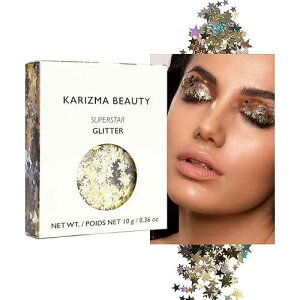 KARIZMA �X�[�p�[�X�^�[ �O���b�^�[ 10g �`�����L�[�^�C�v �t�F�C�X�E�w�A�E�{�f�B�p ���� �t�F�X �C�x���g ���C�N�A�b�v �R�X�� KARIZMA Superstar Glitter. 10g Chunky Face, Hair, Eye and Body for Women. Rave, Festi