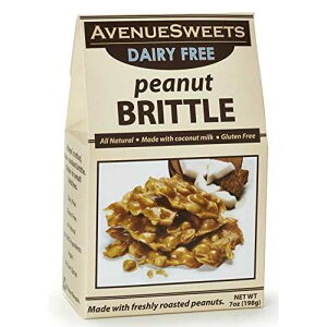 AvenueSweets - Handcrafted Old Fashioned Dairy Free Vegan Nut Brittle - 7 oz Box - Peanut