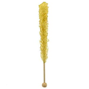 "24 GOLD ROCK CANDY STICKS - EXTRA LARGE - ORIGINAL FLAVOR - INDIVIDUALLY WRAPPED ROCK CANDY ON A STICK - FREE ""HOW TO BUILD A CANDY BUFFET"" GUIDE INCLUDED Candy Envy 24 GOLD ROCK CANDY STICKS - EXTRA LARGE - ORIGI"