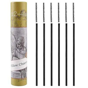 LOONENG Willow Charcoal Sticks, Natural Willow Charcoal for Artists, Beginners, or Students of All Skill Levels, Great for Sketching, Drawing, and Shading, Approx 2-4mm in Diameter, Pack of 25