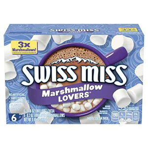 Swiss Miss Marshmallow Lovers Hot Cocoa Mix, Hot Cocoa Bar Supplies, 1.38 oz., 6-Count Envelopes (8 Boxes)