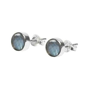 Grey Blue Fire Labradorite Stone Stud Post Earrings 925 Sterling Silver Gemstone Earring 6 MM Round Gift Avicrafts Grey Blue Fire Labradorite Stone Stud Post Earrings 925 Sterling Silver Gemstone Earring 6 MM Round Gift