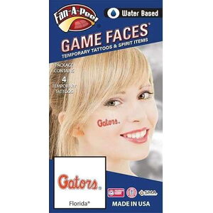 Fan A peel University of Florida (UF) Gators - Water Based Temporary Spirit Tattoos - 4-Piece - Orange/White Gators FAN-A-PEEL Fan A peel University of Florida (UF) Gators Water Based Temporary Spirit Tattoos 4-Piece