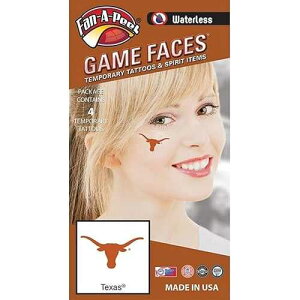University of Texas Longhorns - Waterless Peel & Stick Temporary Tattoos - 4PK FAN-A-PEEL University of Texas Longhorns Waterless Peel & Stick Temporary Tattoos 4PK