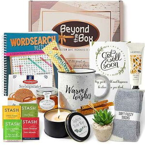 Get well soon Gift Basket for women / Care Package w/snacks & greeting card, after-surgery hospital recovery variety gift, cancer, Injury / Feel better soon, Speedy recovery encouragement gift Zelica Get well soon Gif