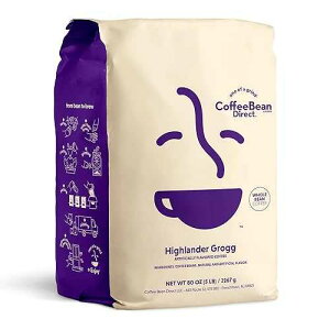 Coffee Bean Direct Highlander Grogg Flavored, Whole Bean Coffee, 5 Pound Bag (Pack of 1)