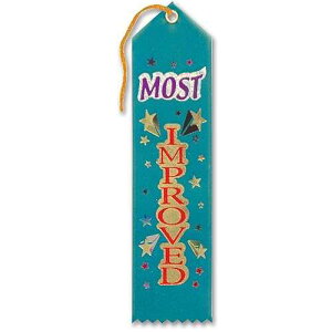 Beistle Most Improved Award Ribbon